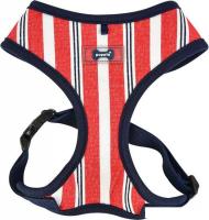 Шлейка Puppia Zorion PATA-HA1711-SR-L (красный/полоски)