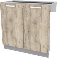 Шкаф напольный Интерлиния Компо НШ80р-2дв (дуб серый)