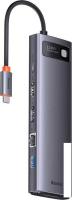 Док-станция Baseus Metal Gleam Series 12-in-1 Multifunctional Type-C Hub Docking Station WKWG020213