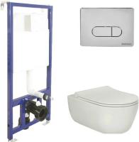 Унитаз Berges Wasserhaus Ego XL Rimless + Toma Slim SO + Novum525 + D3 043201