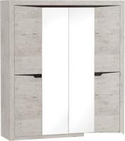 Шкаф распашной Мебельград Соренто 196.5x54.5x220 (дуб бонифаций/кофе структурный матовый)