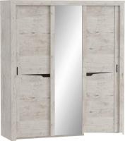Шкаф-купе Мебельград Соренто 194x62x220 (дуб бонифаций/кофе структурный матовый)