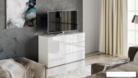 Комод Трия Glance тип 2 (белый/стекло белый глянец)