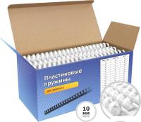 Пластиковая пружина для переплета Гелеос BCA4-10W 10 мм 100 шт (белый)
