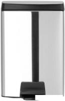 Мусорное ведро Brabantia Pedal Bin Silent 10 л прямоугольное (стальной матовый)