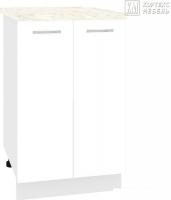 Шкаф напольный Кортекс-мебель Корнелия Лира НШ50р (белый/мадрид)