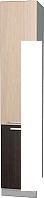 Шкаф-пенал Интерлиния Мила Лайт НШП-№2-2145 (дуб молочный/дуб венге)