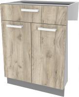 Шкаф напольный Интерлиния Компо НШ60рш1 (дуб серый)