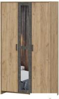 Шкаф распашной NN мебель МСП 1 3ств (дуб крафт золотой/камень темный)