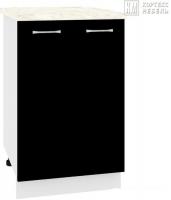 Шкаф напольный Кортекс-мебель Корнелия Лира НШ50р (черный/королевский опал)