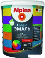 Краска Alpina Аква колеруемая. База 1 0.9 л (белый, шелковисто-матовый)