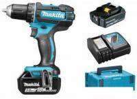 Дрель-шуруповерт Makita DDF482RTJ (с 2-мя АКБ, кейс)