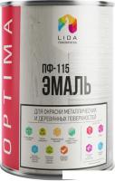 Эмаль LIDA ПФ-115 Optima 2 кг (красный)