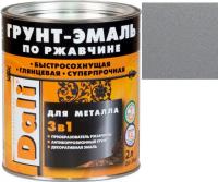 Грунт-эмаль Dali По ржавчине 3 в 1, 0.75 л (серебристый алюминий, RAL 9006)