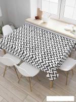 Скатерть JoyArty Неровный рисунок зигзагов tcox_30519_180x145