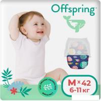 Трусики-подгузники Offspring M 6-11кг Рыбки (42 шт)