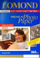 Фотобумага Lomond полуглянцевая двусторонняя A4 265 г/кв.м. 20 листов (1106301)