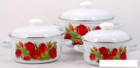 Набор кастрюль Лысьвенские эмали Ласковый май [С-124АП2/4]