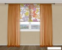 Комплект гардин Delfa Voile СТШ/Д-050 Voile/8819 2x2.7 м (мандарин, 2 шт)