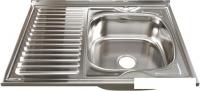 Кухонная мойка Mixline 528181 (правая, полированная, 0.8 мм)