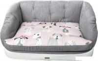 Лежак AntePrima Francine 86/FrancineGrey/1 (S, серый с собачками)