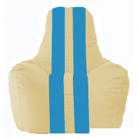 Кресло-мешок Flagman Спортинг С1.1-149 (бежевый/голубый)
