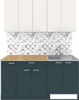 Готовая кухня Агута Альфа 1.5 (бензин/сатин/дуб бунратти)