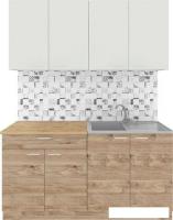 Готовая кухня Агута Альфа 1.6 (дуб золотой/холодный серый/дуб бунратти)