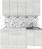 Готовая кухня Агута Альфа 1.7 (скандинавское дерево/скандинавское дерево/опал светлый)