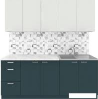 Готовая кухня Агута Альфа 2.0 (бензин/холодный серый/опал светлый)