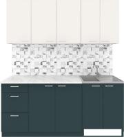 Готовая кухня Агута Альфа 1.8 (бензин/сатин/опал светлый)