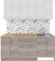 Готовая кухня Агута Альфа 1.8/60 (дуб пепельный/скандинавское дерево/дуб бунратти)