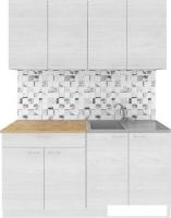 Готовая кухня Агута Альфа 1.6 (скандинавское дерево/скандинавское дерево/дуб бунратти)