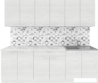 Готовая кухня Агута Альфа 2.4 (скандинавское дерево/скандинавское дерево/этория)