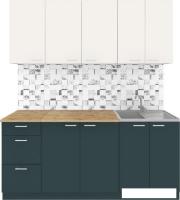 Готовая кухня Агута Альфа 1.8 (бензин/сатин/дуб бунратти)