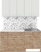 Готовая кухня Агута Альфа 1.5 (дуб золотой/холодный серый/опал светлый)