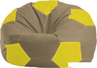Кресло-мешок Flagman Мяч М1.1-95 (бежевый темный/желтый)
