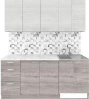 Готовая кухня Агута Альфа 1.8 (дуб пепельный/скандинавское дерево/этория)