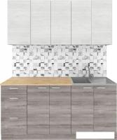 Готовая кухня Агута Альфа 1.6/60 (дуб пепельный/скандинавское дерево/дуб бунратти)