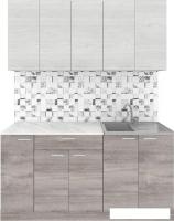 Готовая кухня Агута Альфа 1.5 (дуб пепельный/скандинавское дерево/опал светлый)