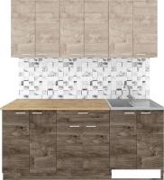 Готовая кухня Агута Альфа 1.8/60 (дуб эспрессо/дуб винтажный/дуб бунратти)