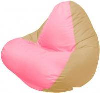 Кресло-мешок Flagman Relax Г4.1-050 (бежевый темный/розовый)