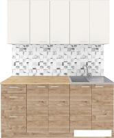 Готовая кухня Агута Альфа 1.6/60 (дуб золотой/сатин/дуб бунратти)