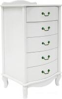 Комод Мебелик Джульетта узкий 5 ящиков (молочный дуб)
