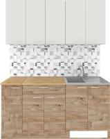 Готовая кухня Агута Альфа 1.5 (дуб золотой/холодный серый/дуб бунратти)