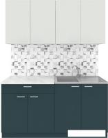 Готовая кухня Агута Альфа 1.6 (бензин/холодный серый/опал светлый)