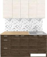 Готовая кухня Агута Альфа 1.6/60 (дуб темный/дуб светлый/дуб бунратти)