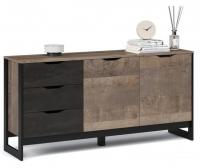 Комод Империал Стокгольм 2д 3ящ (дуб гранж песочный-железный камень)