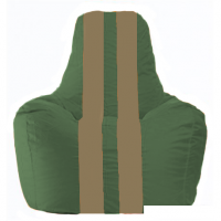 Кресло-мешок Flagman Спортинг С1.1-60 (темно-зеленый/темно-бежевый)
