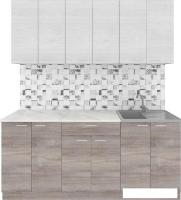 Готовая кухня Агута Альфа 1.8/60 (дуб пепельный/скандинавское дерево/опал светлый)